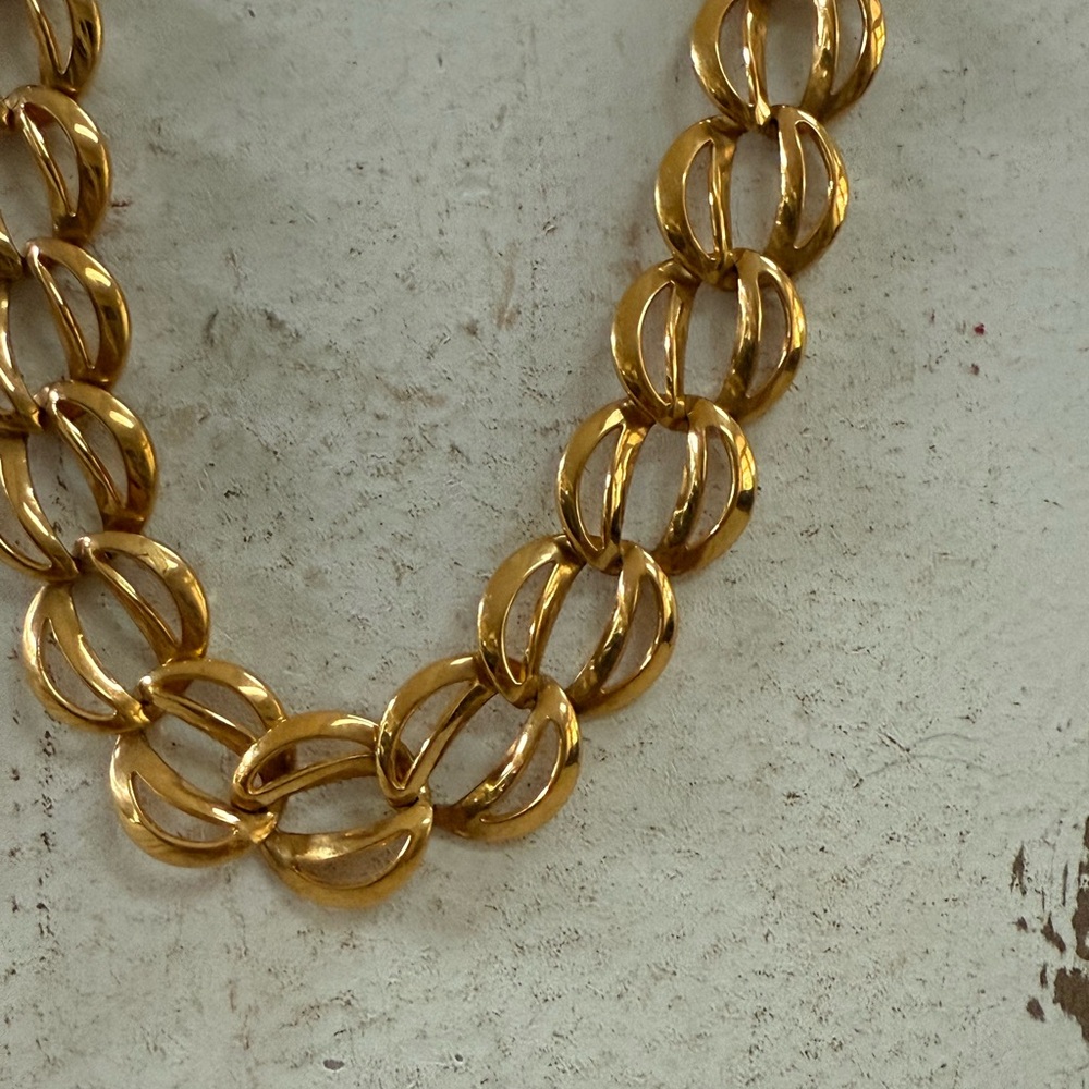 Vintage Napier Gold Link Necklace - Picture 5 of 9